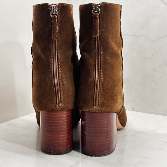 J.Crew Sadie Suede Ankle Boots - Dark Pecan - Stacked Heel - US 11 - With Box - Picture 6 of 13